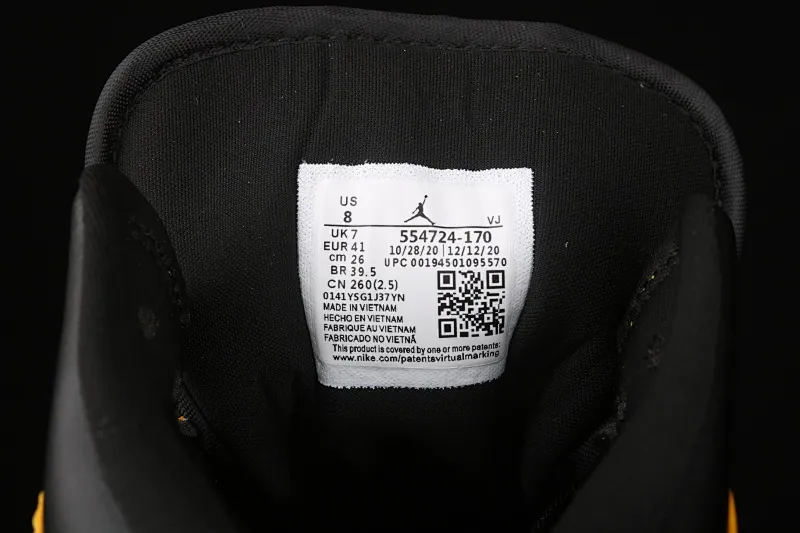 All categories Air Jordan Jordan series basketball shoes Air Jordan 1 Mid Air Jordan 1 Mid AJ1 Joe 1 white and yellow Zhongbang basketball shoes 554724-170